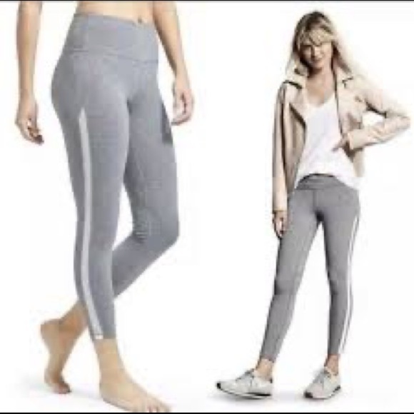 Athleta Pants - ATHLETA Women's  High Rise Mesh Chat 7/8  Cropped Ankle Tight Gray